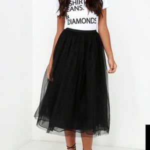 Tulle midi skirt